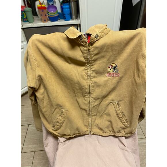 Vintage Super Rare Chalk Line Corduroy Gold San Francisco 49ers Jacket Size XL